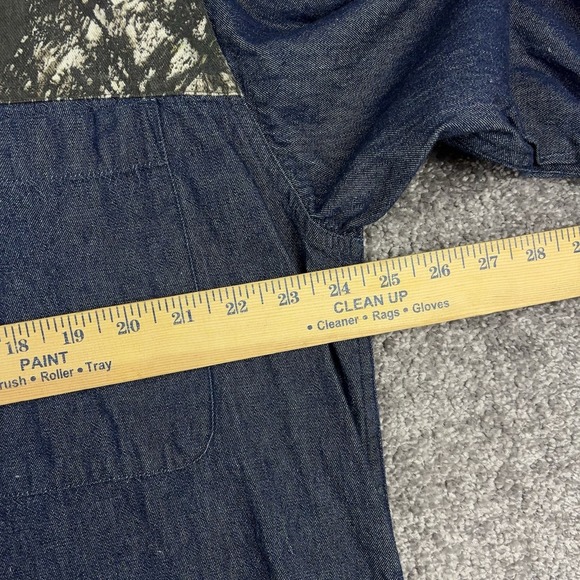 VTG Denim Shirt Men's XL Mossy Oak Blue Denim Camo Western Hunting Workwear - Picture 5 of 9